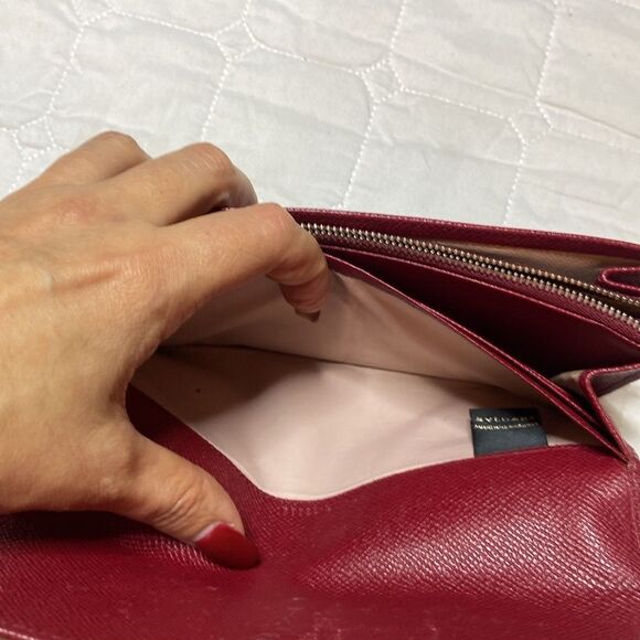 BVLGARI leather red wallet - Picture 9 of 12